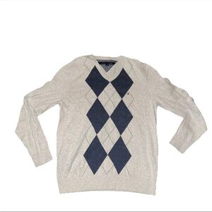Tommy Hilfiger Sweater Mens L  V Neck Pullover Classic Preppy